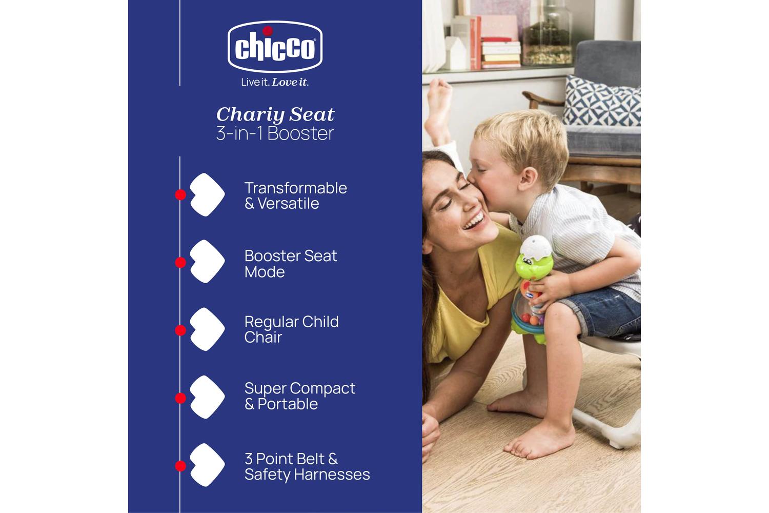 Chicco 4-in-1 Transformable Chairy Booster Seat | Baby Feeding & Weaning Essential-2