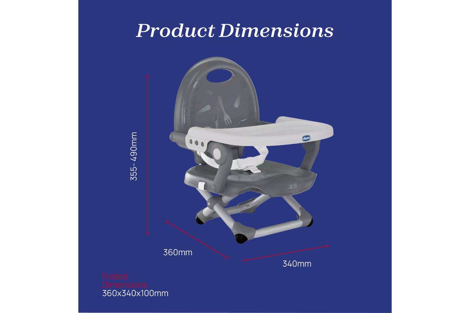 Chicco Pocket Snack Booster Seat: Compact, Portable & Adjustable Baby Feeding Seat-7