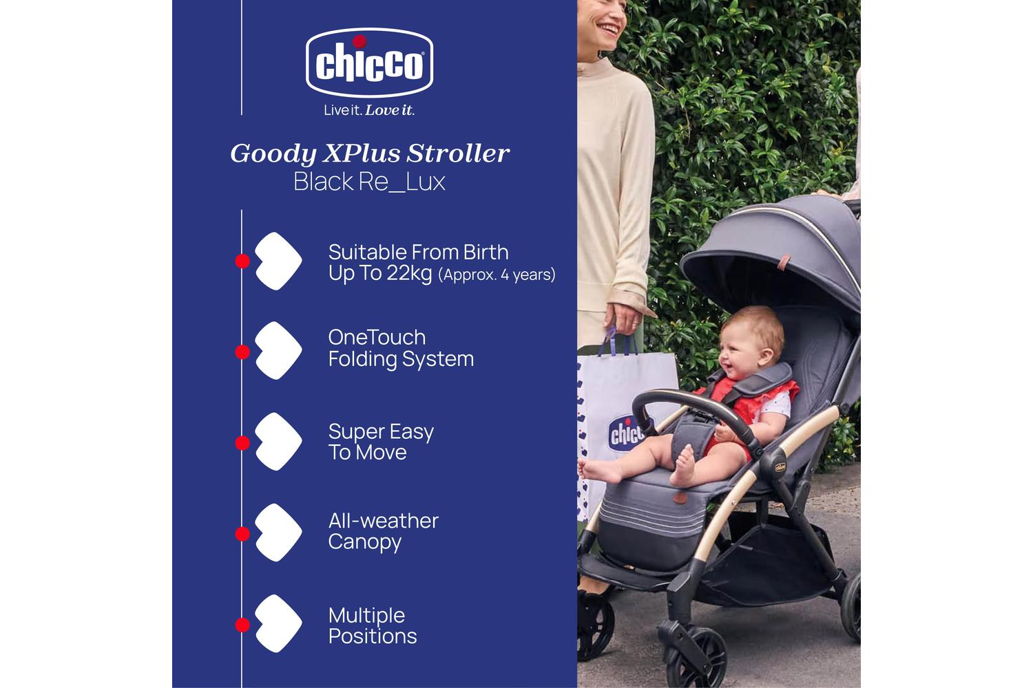Chicco Goody Xplus Lightweight, One-touch Self-folding Stroller Suitable For Babies Up To 22kgs-2