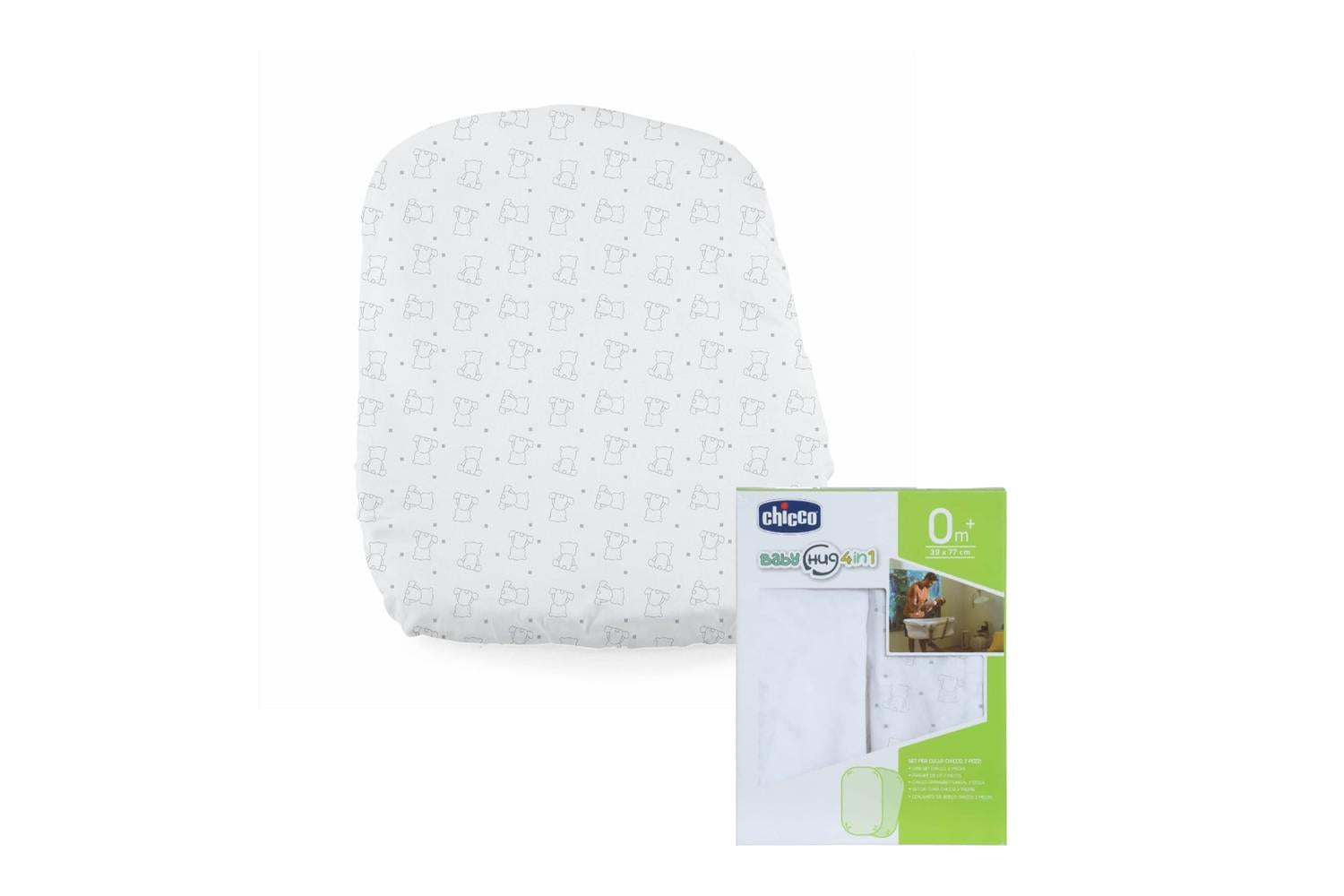 Chicco Official 2 Piece Crib Set - Baby Hug | Comfortable, Easy-to-clean Cotton Sheets For Cribs-3