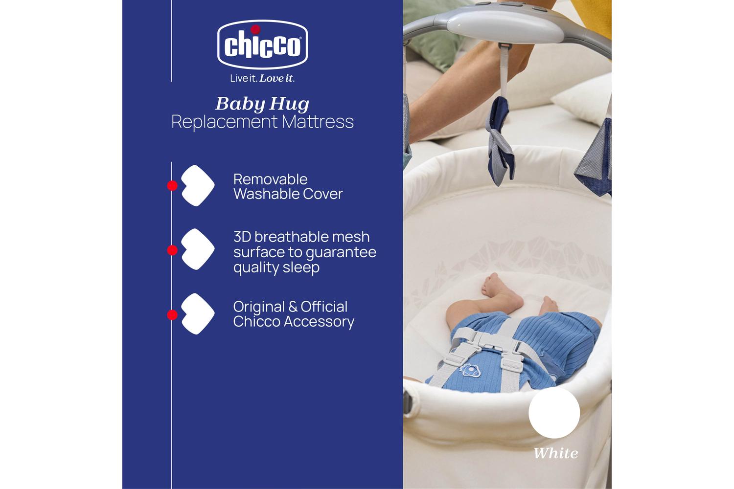 Chicco Baby Hug Replacement Mattress - Premium Comfort Baby Bedding Accessory-2