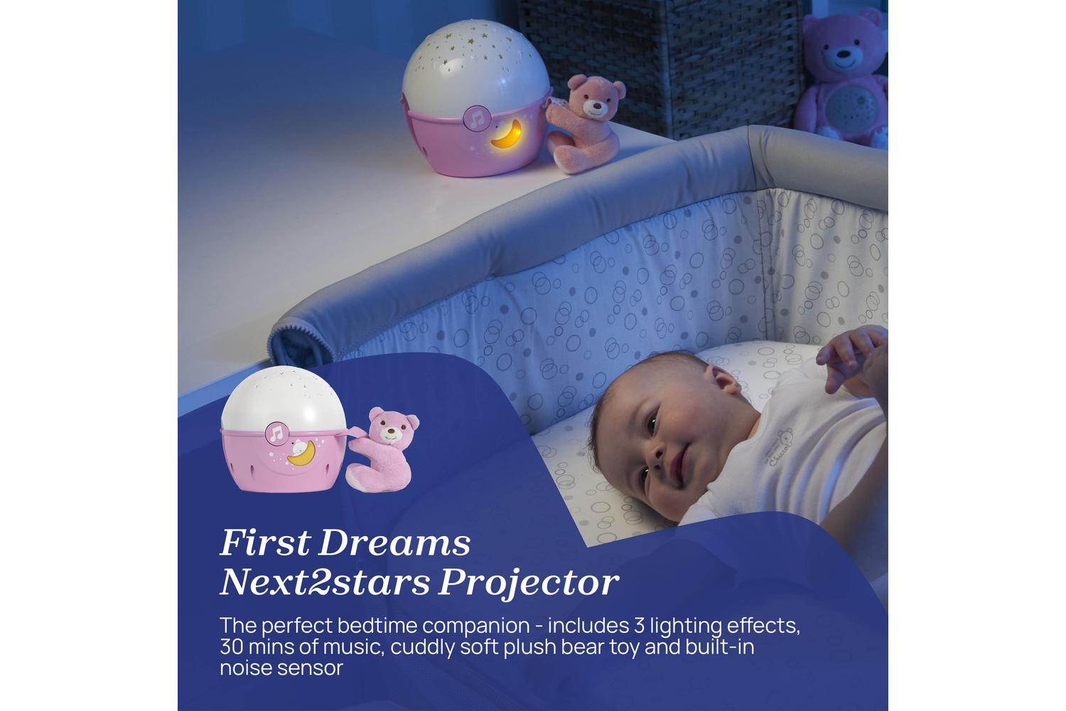 Chicco First Dreams Next2stars Baby Projector, Cot Light & Classical Music Play, Nighttime Lullaby For Infants-3