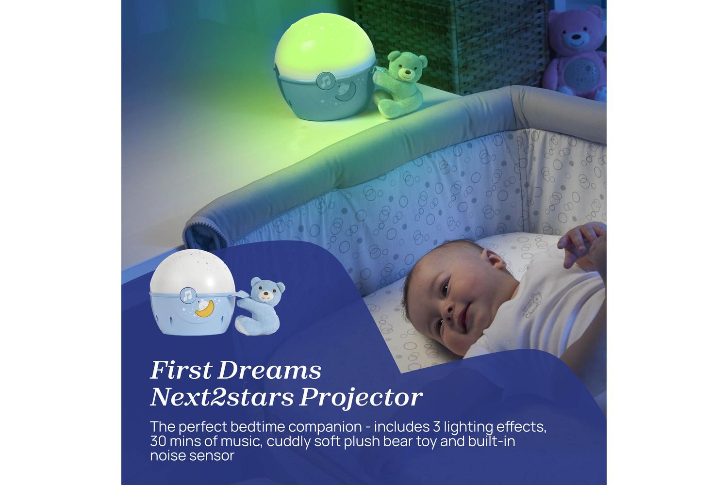 Chicco First Dreams Next2stars Baby Sleep Projector And Night Light - Ideal Children's Room Comforter-3