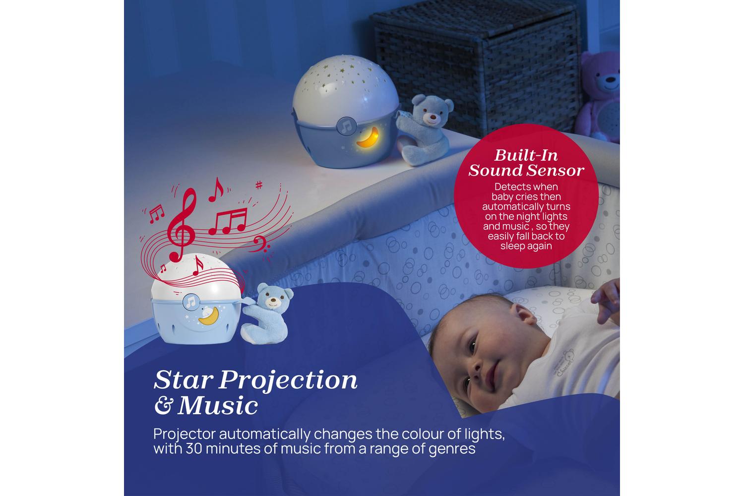 Chicco First Dreams Next2stars Baby Sleep Projector And Night Light - Ideal Children's Room Comforter-6