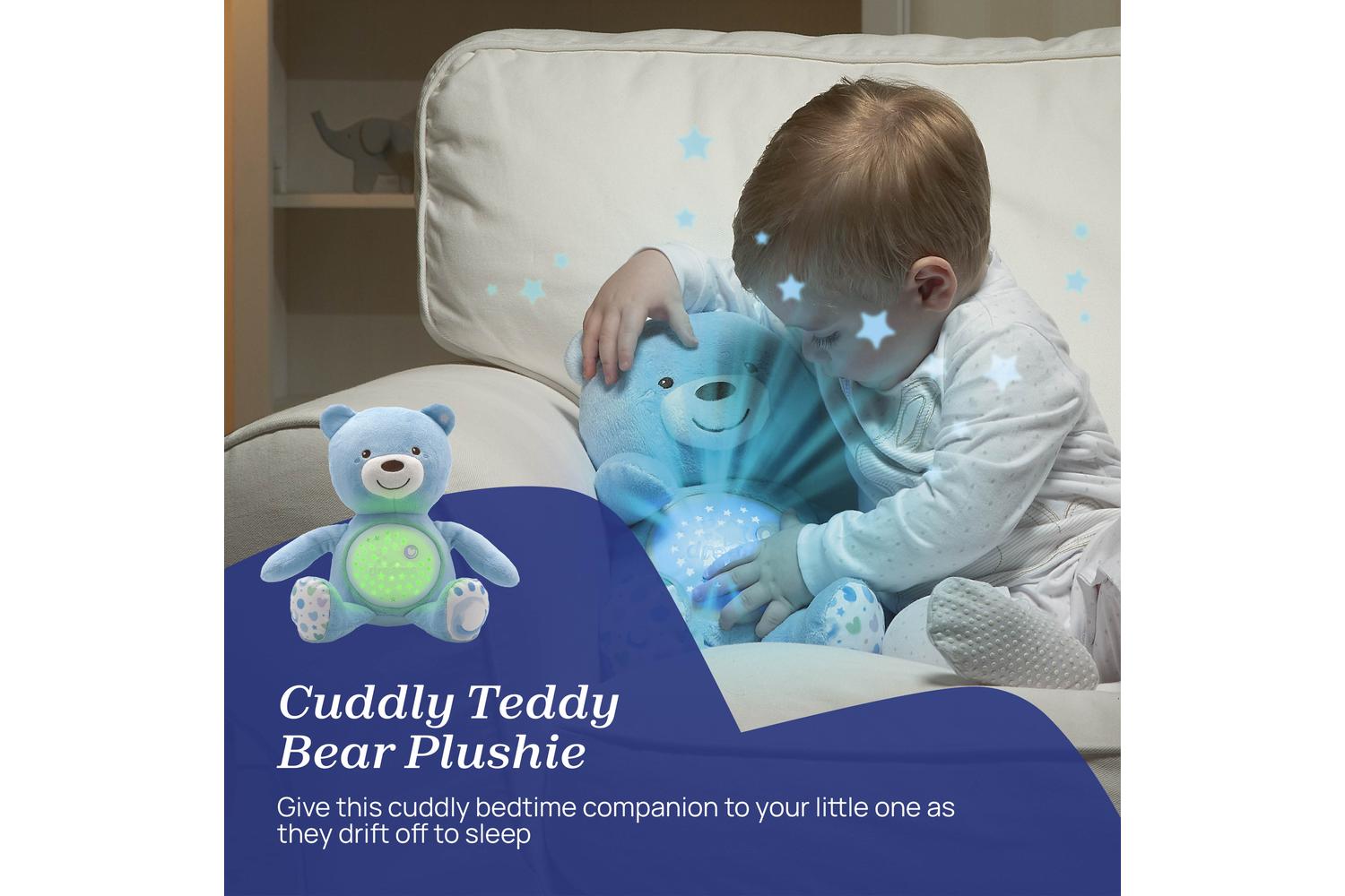 Chicco First Dreams Baby Bear Plush & Projector, Baby Sleep Aid, Nursery Night Light, Irresistibly Cuddly Companion, Machine Washable, From Chicco Baby-3