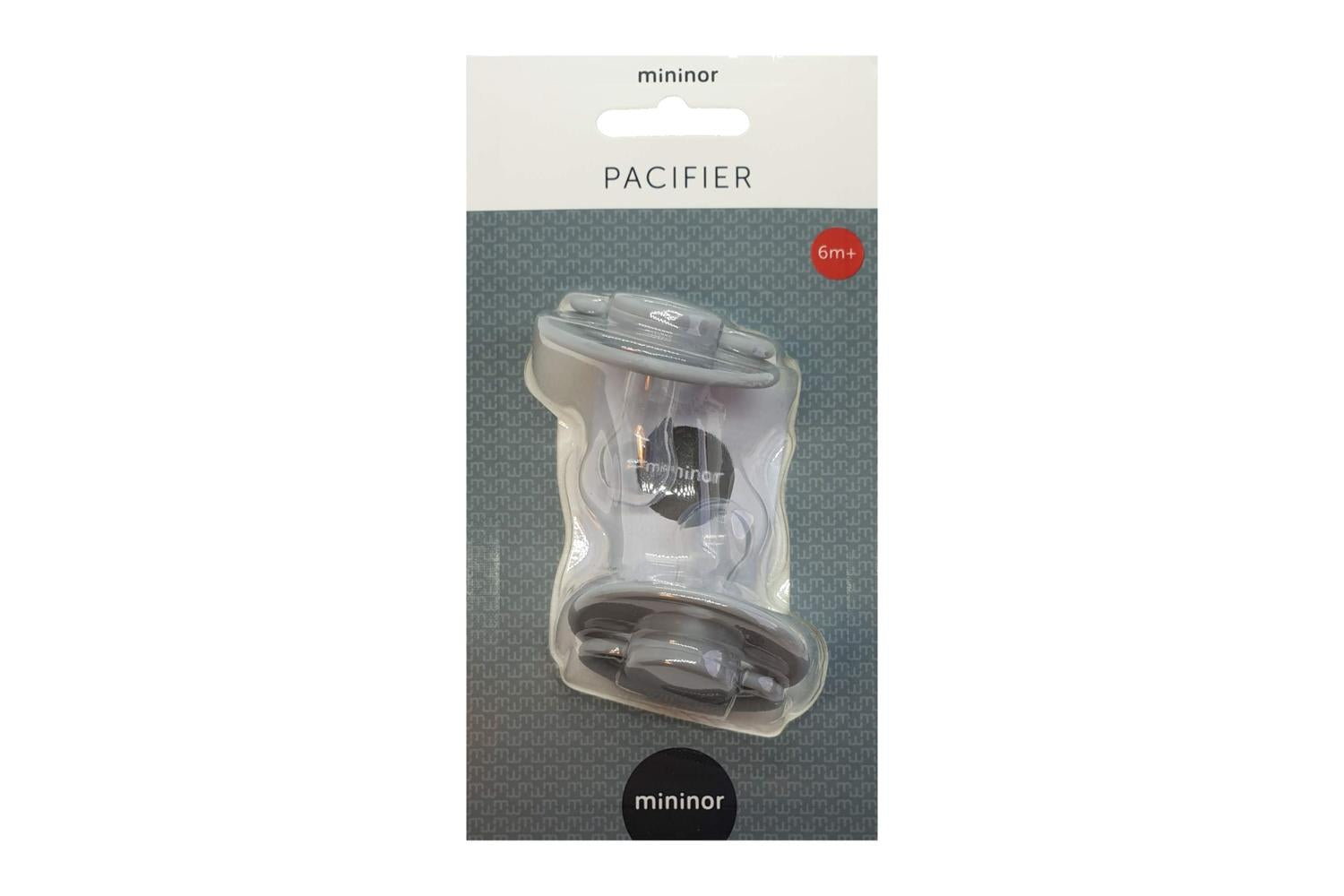 Mininor Silicone Soother | 6m+ | Grey-3