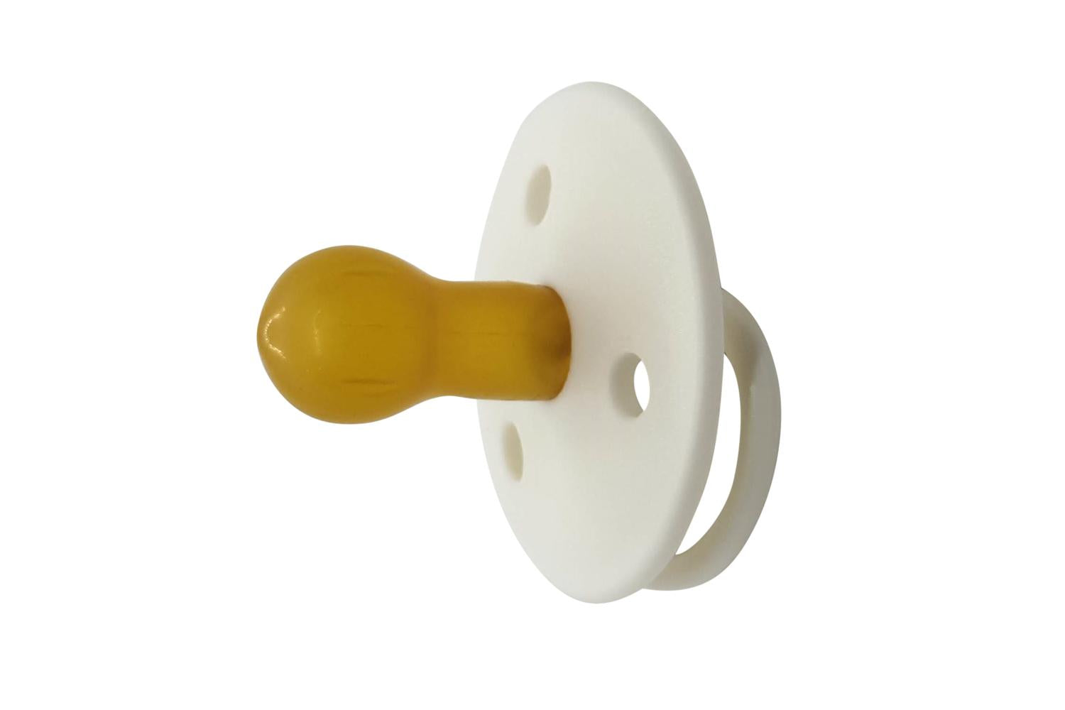 Mininor Round  Latex Soother | 0m+ | White