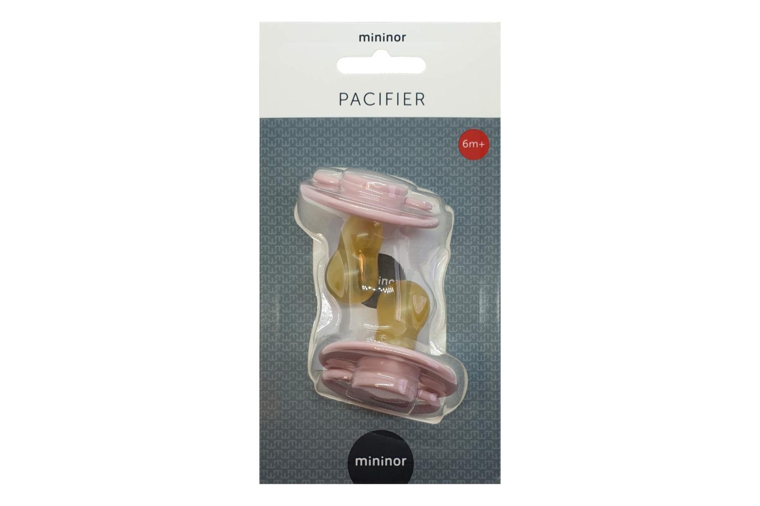 Mininor Round  Latex Soother | 6m | Red-3