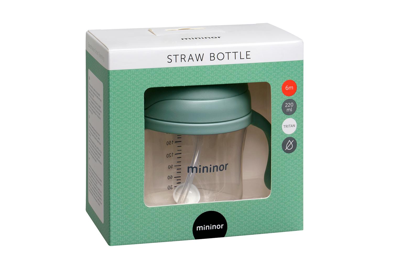Mininor Straw Bottle | 220ml | Green-5