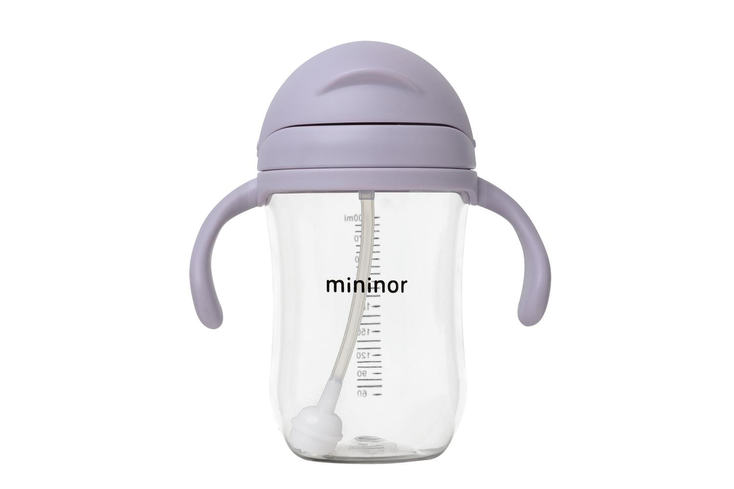 Mininor | 14253 | Lilac Flower Straw Bottle Tritan 330ml For Baby Feeding And Weaning-2
