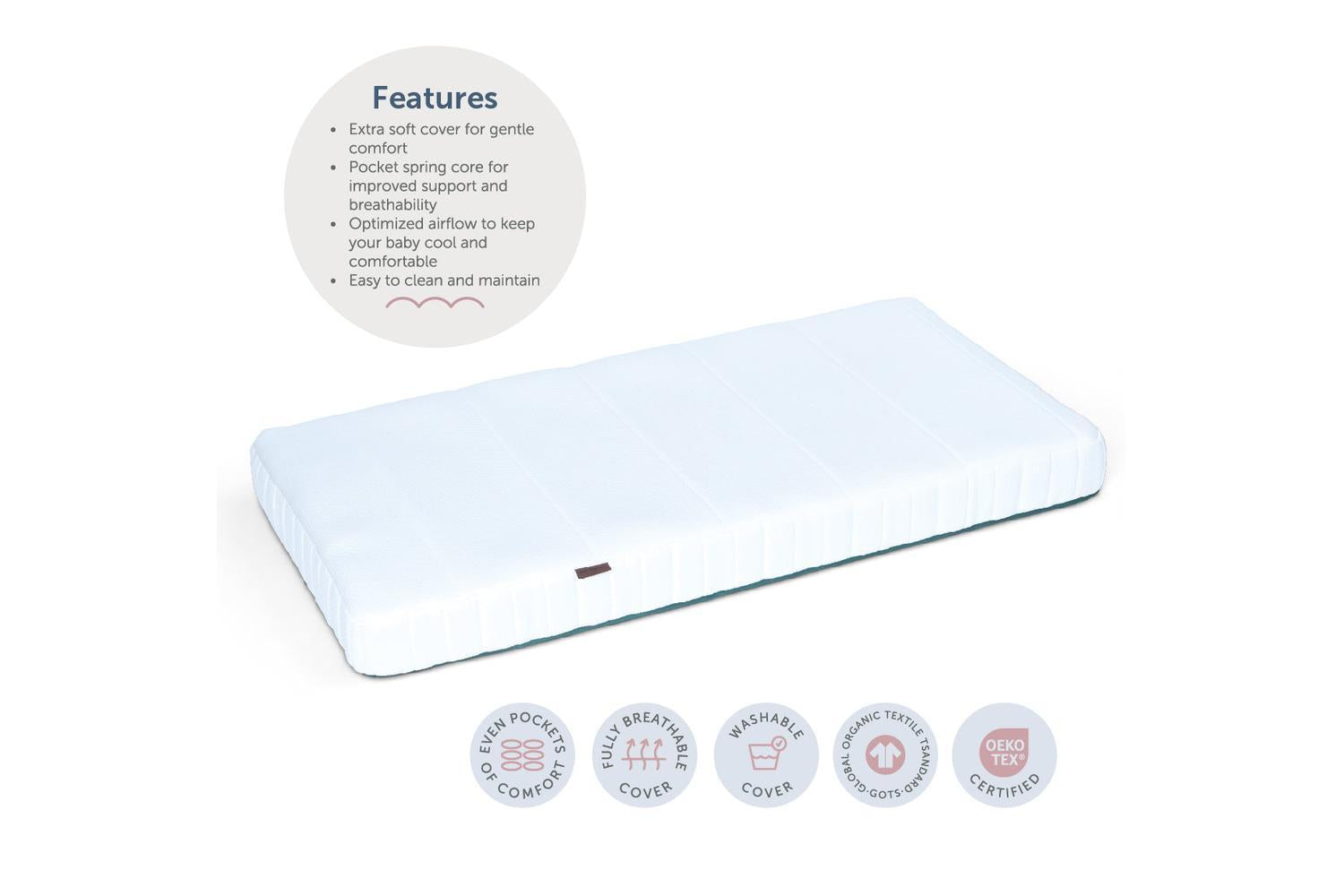 Baby Elegance Stratus Pocket Spring Cot Bed Mattress | Cot Bed Mattress | Pocket Spring-3