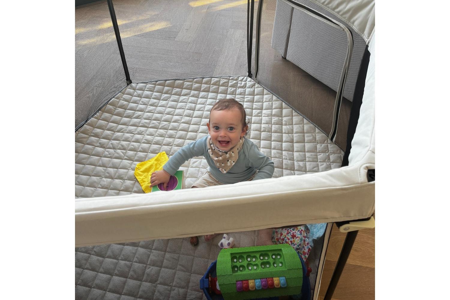 Baby Elegance Foldable Play Pen Stone | Playpen | Fabric-3