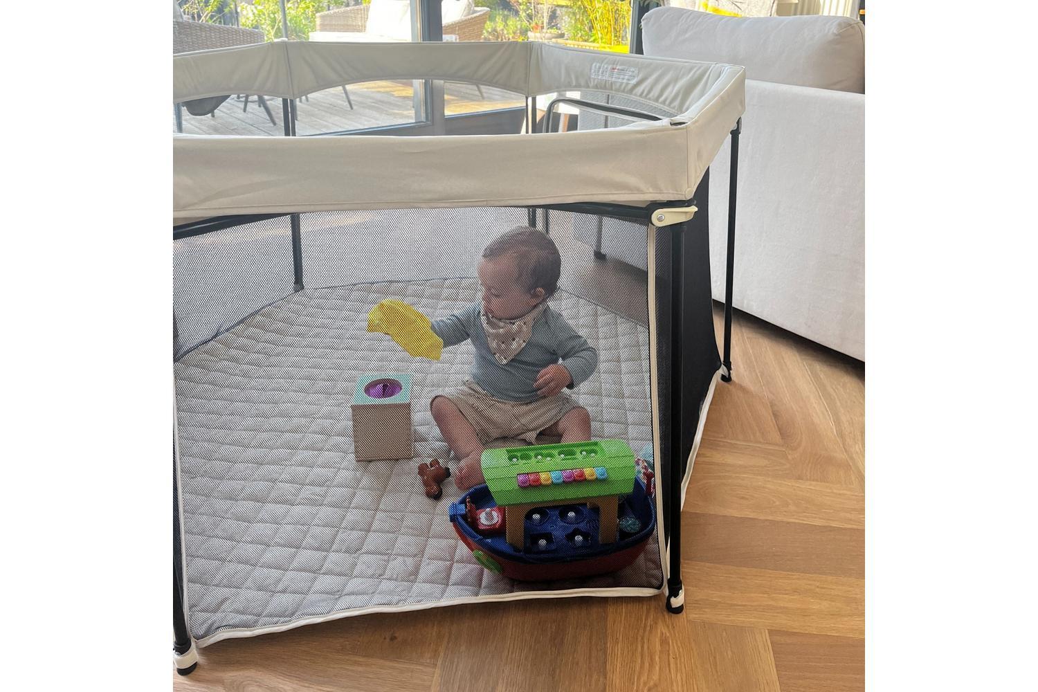 Baby Elegance Foldable Play Pen Stone | Playpen | Fabric-4
