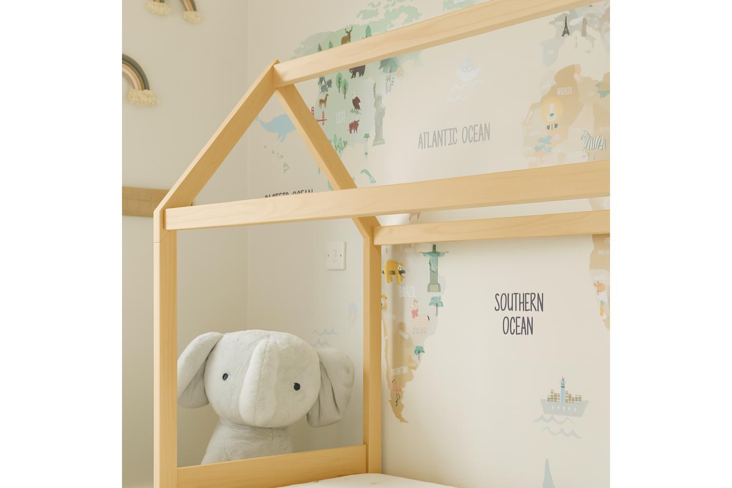 Baby Elegance Hut Toddler Bed | Toddler Bed | Solid Pine | Beech-2