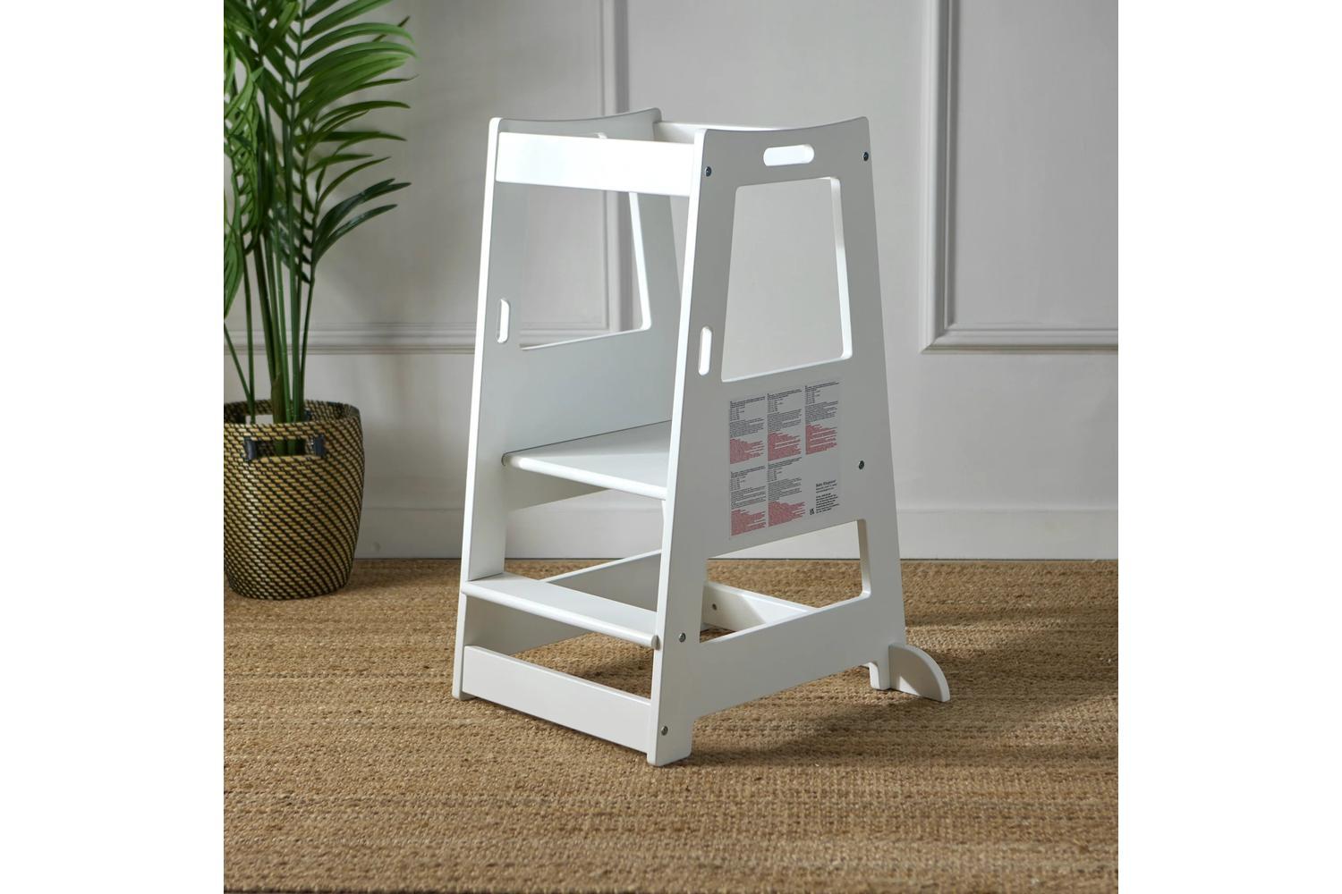 Baby Elegance Little Hands Toddler Tower | Toddler Learning Tower | Wood | White-2