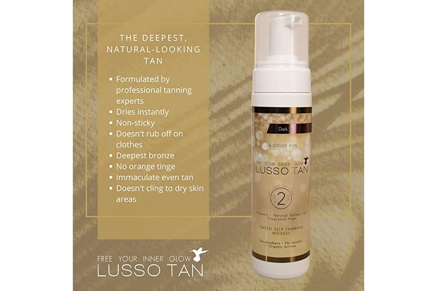 Lusso Tan LTDTM200 Tinted Self Tanning Mousse | Dark | 200ml-2