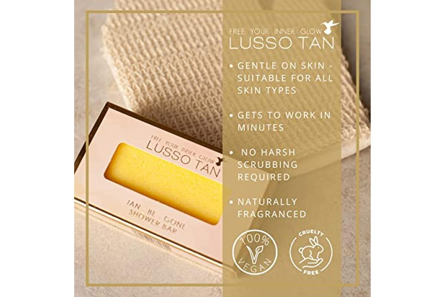 Lusso Tan LTOFLSB Tan-Be-Gone Original Fresh Lemon Shower Bar-2