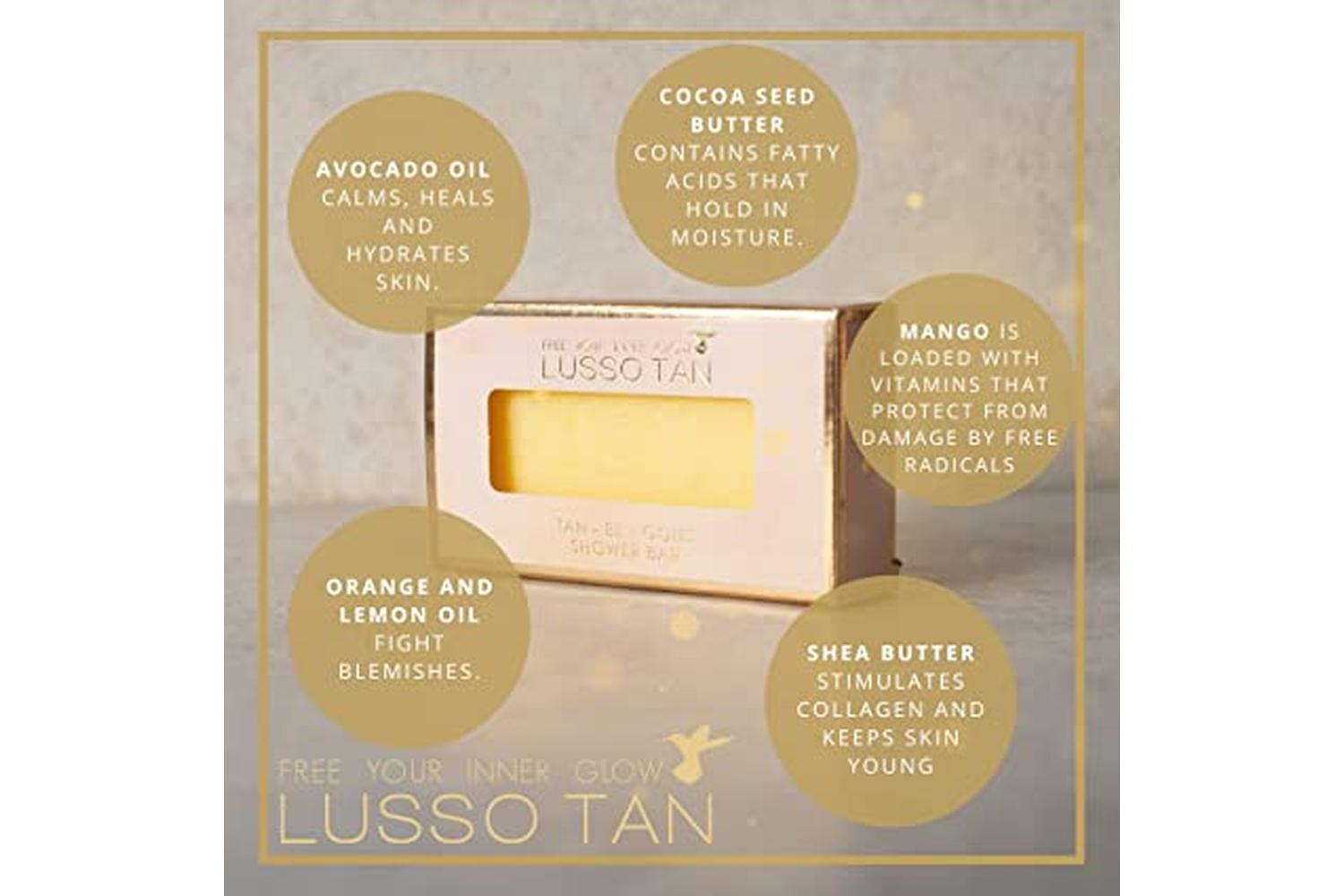 Lusso Tan LTOFLSB Tan-Be-Gone Original Fresh Lemon Shower Bar-3