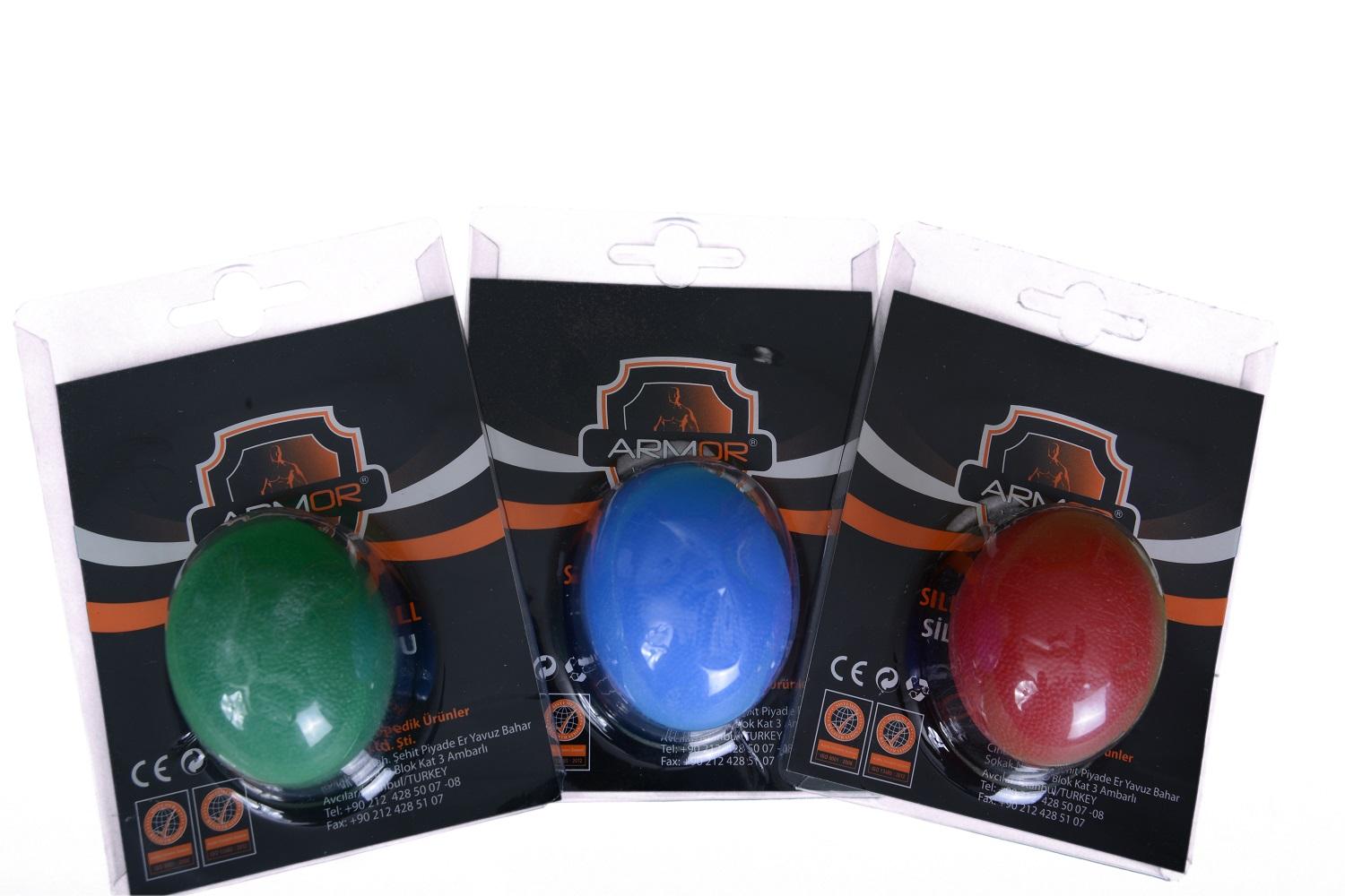 Hemmka Health Silicone Hand Exercise Ball | Rehab & Recovery | Red | Hard