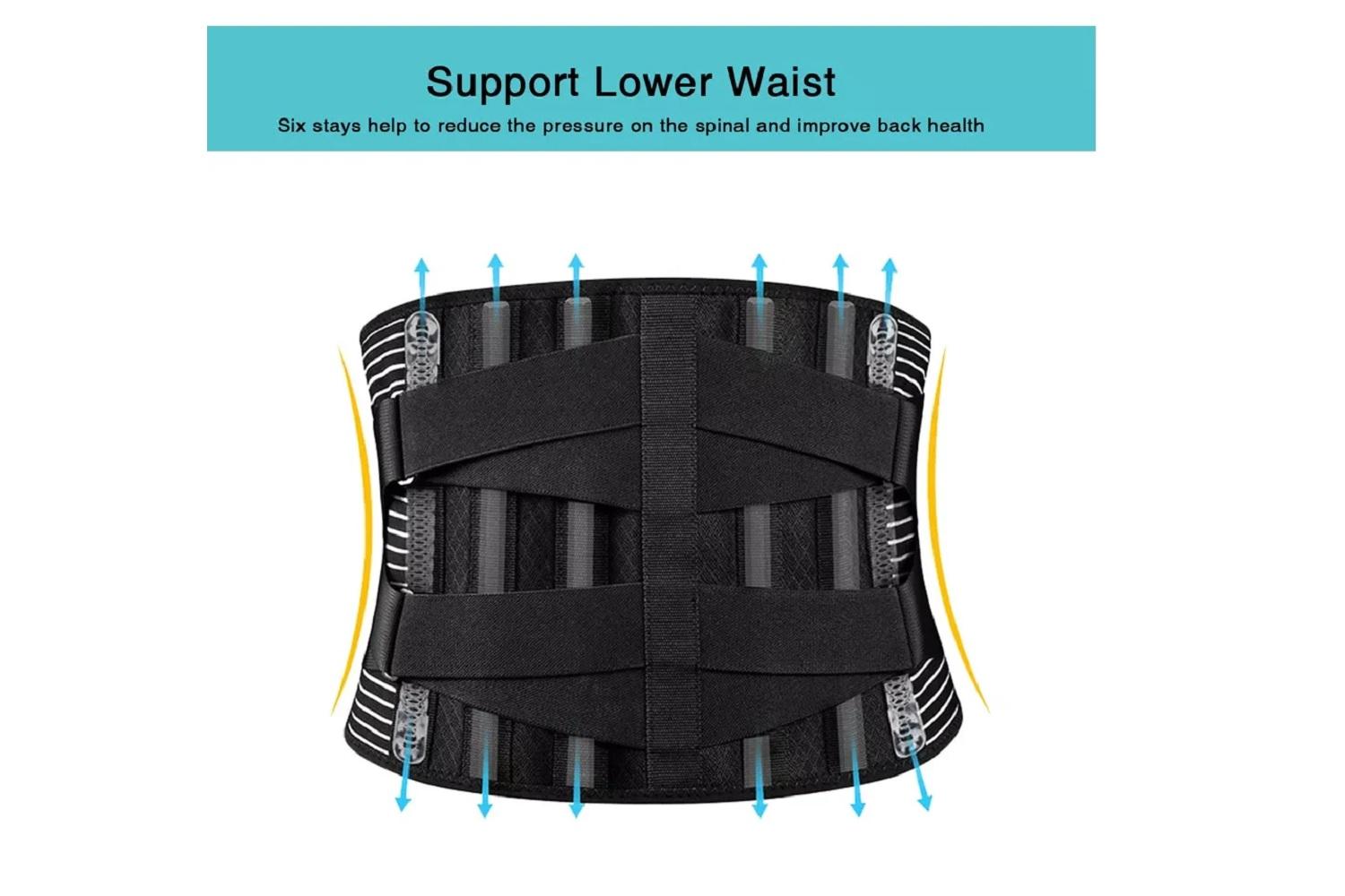 Hemmka Health Back Brace With Power Straps | Joint Support And Straps | Small-2