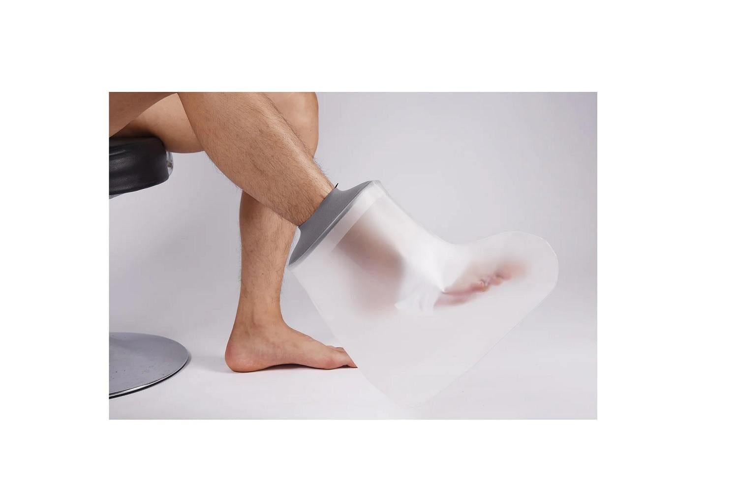 Hemmka Health Waterproof Cast Protector - Foot | Joint Support | Neoprene Ring Seal | Size L