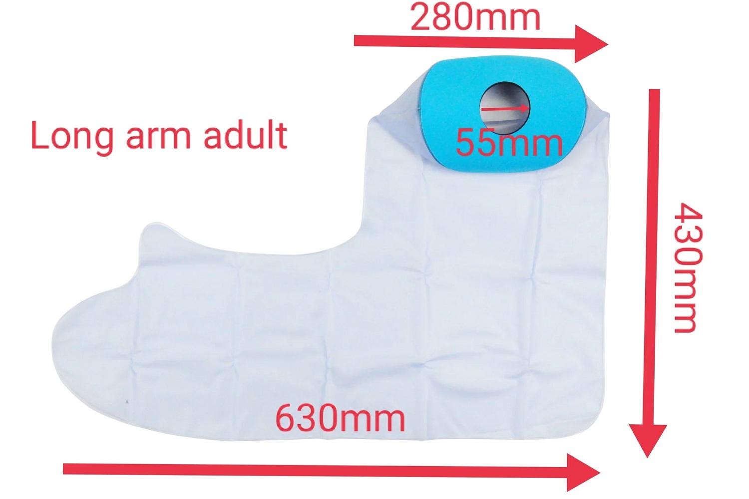 Hemmka Health Waterproof Cast Protector | Long Arm | Neoprene Seal-2