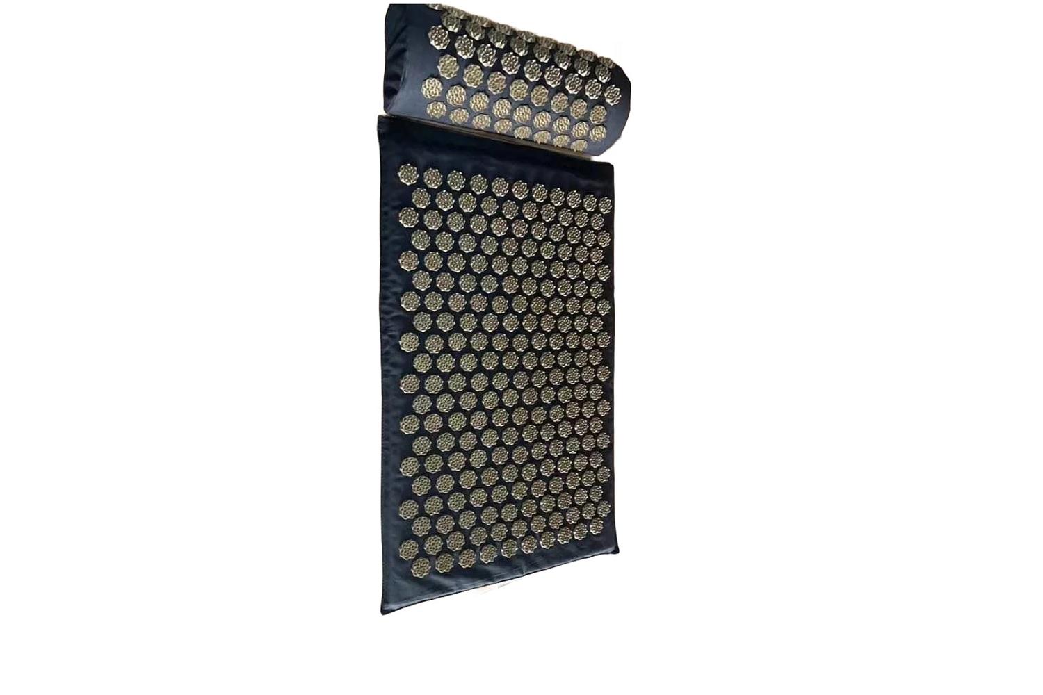 Hemmka Health Supreme Acupressure Mat & Pillow | Black / Gold
