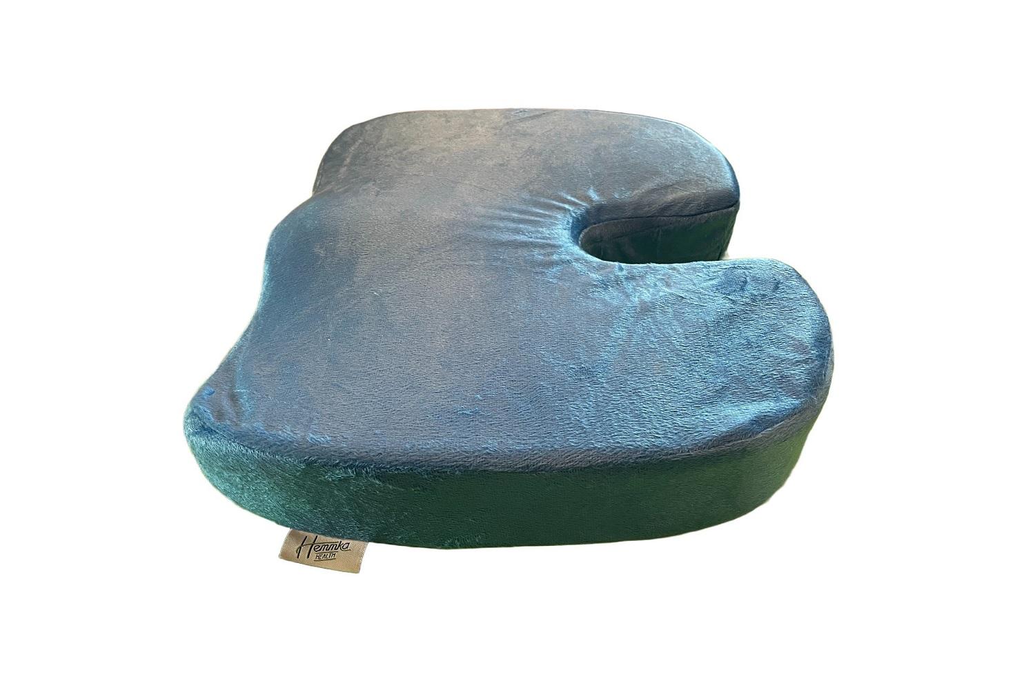 Hemmka Health Memory Foam Coccyx Cushion | Pressure Relief Cushion | Velvet Cover | Standard Size