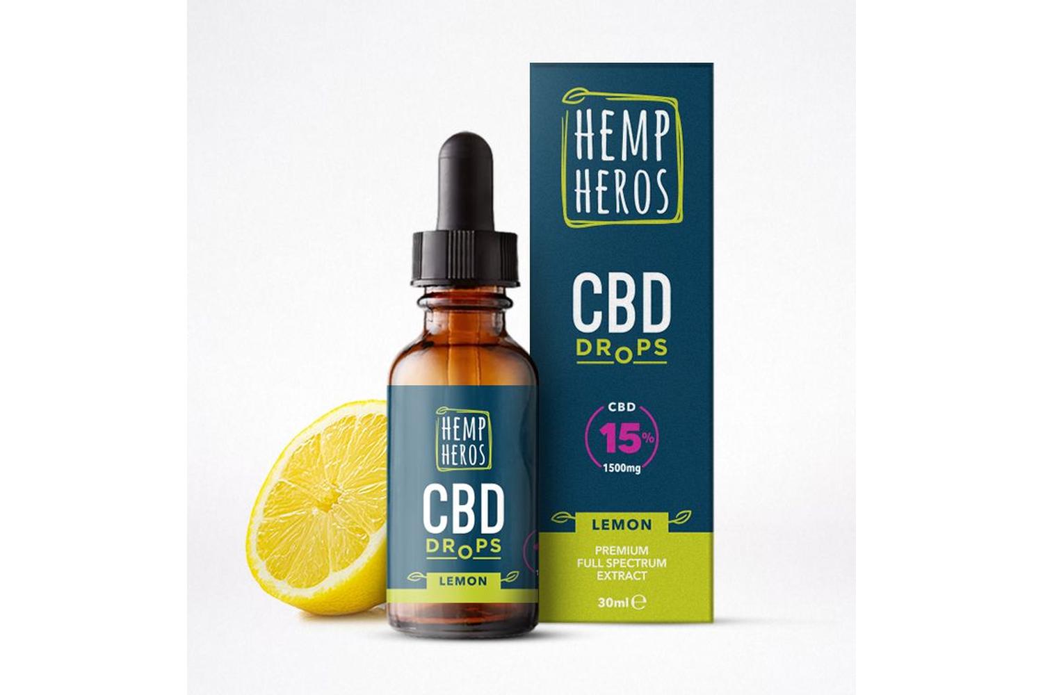 Hemp Heros 15 (1500mg) Cbd/cbda Drops -  Lemon Flavour