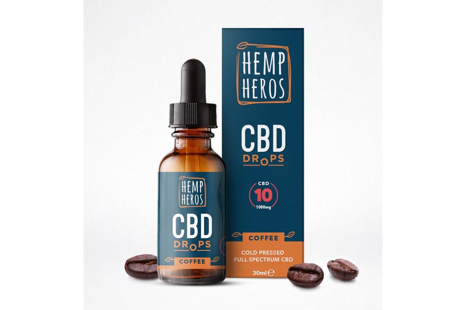 Hemp Heros Coffee Drops 1000mg Cbd/cbda