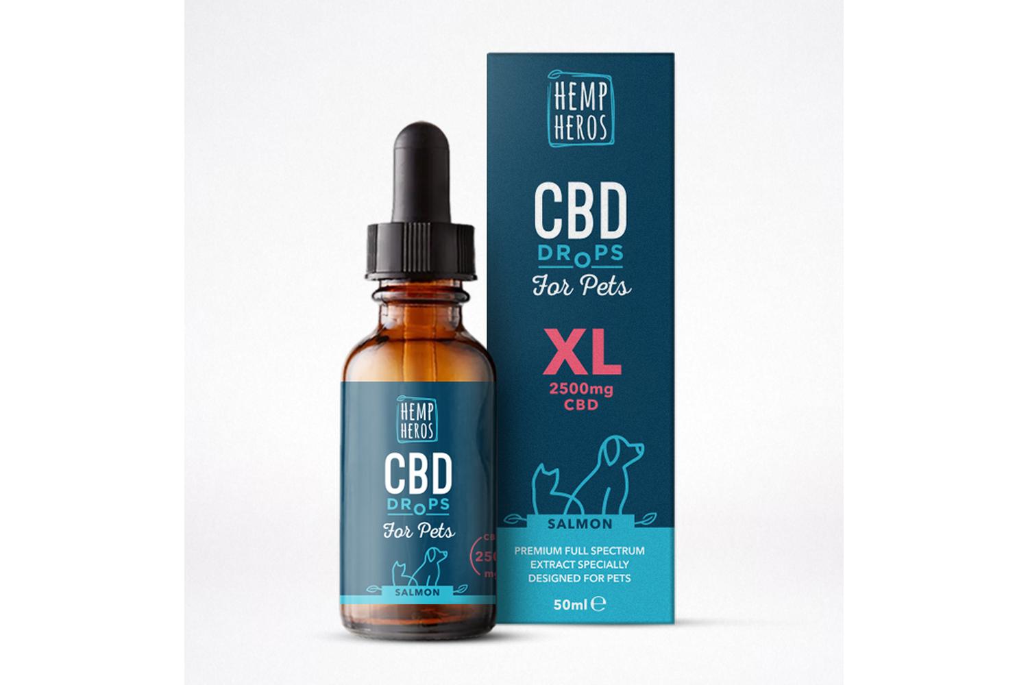 Hemp Heros CBD Drops for Pets | 2500mg XL
