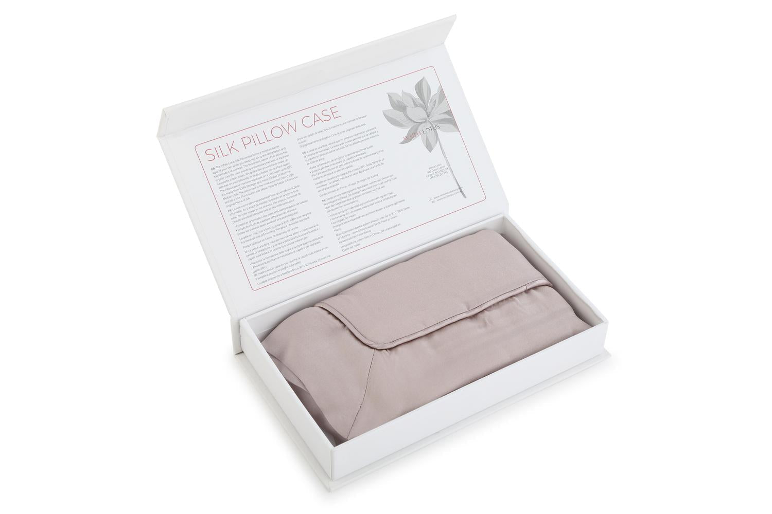White Lotus PR07-0005 19 Momme Pure Silk Pillowcase | Pearl-5