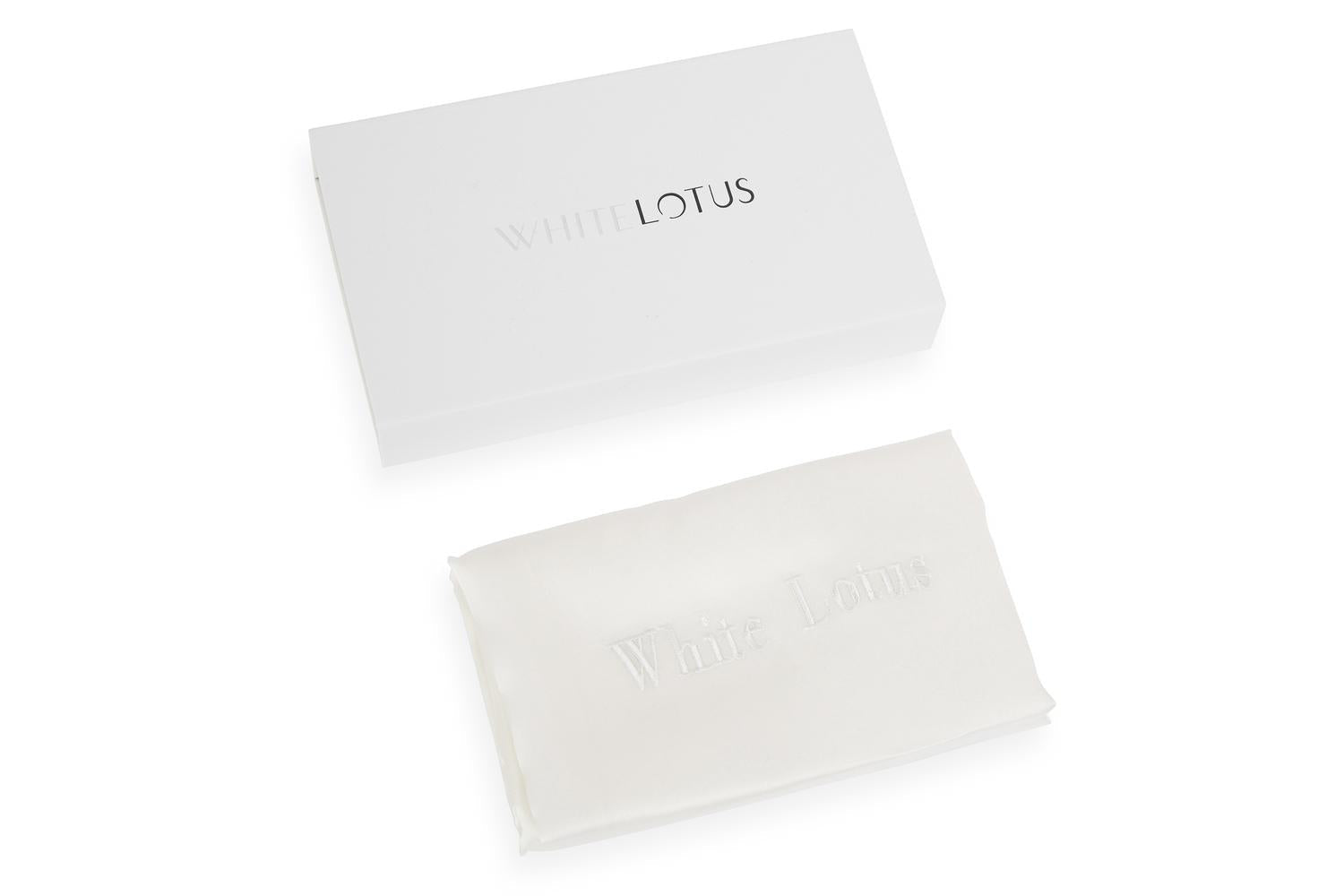 White Lotus PR07-0006 19 Momme Pure Silk Pillowcase | White-4