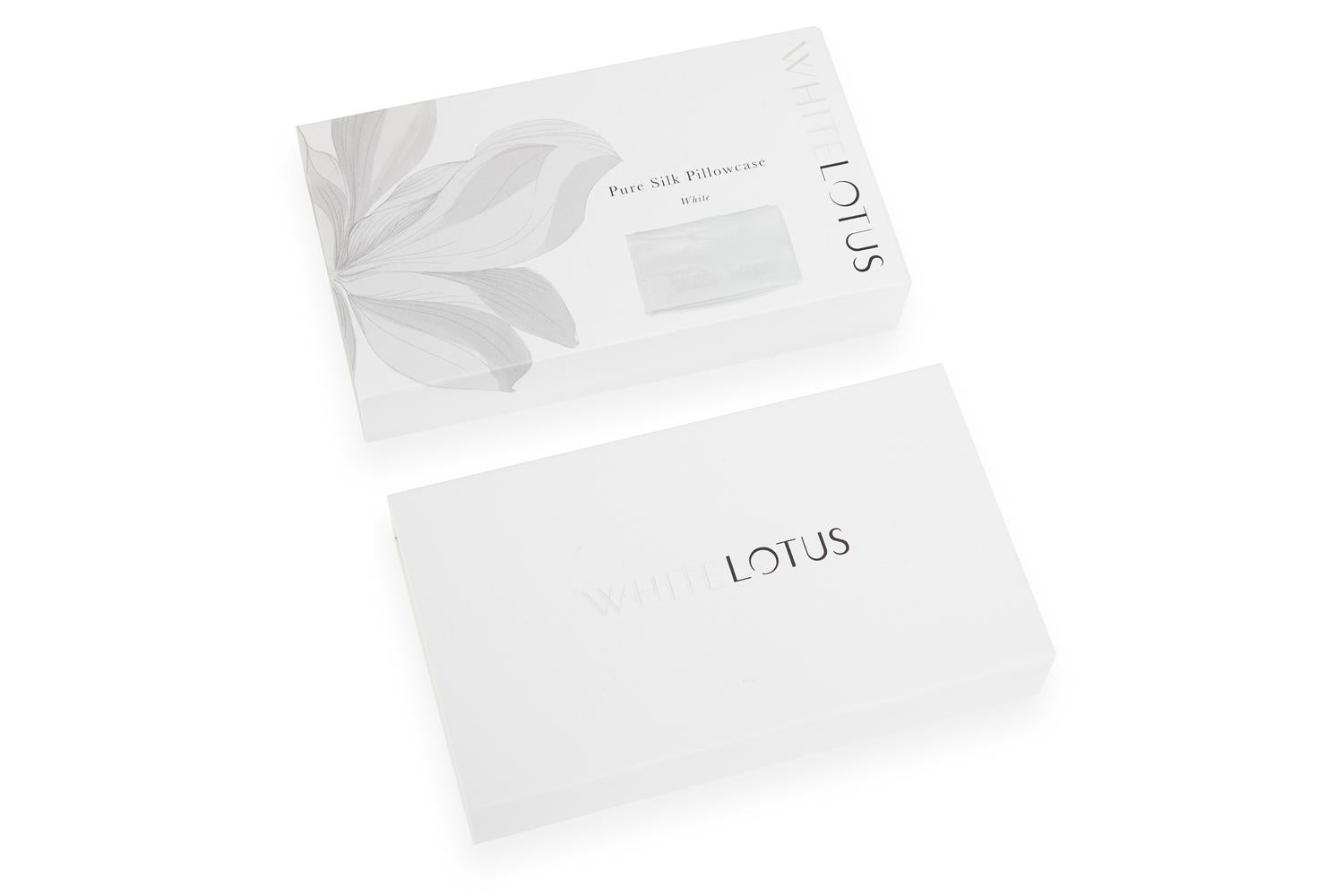 White Lotus PR07-0006 19 Momme Pure Silk Pillowcase | White-5