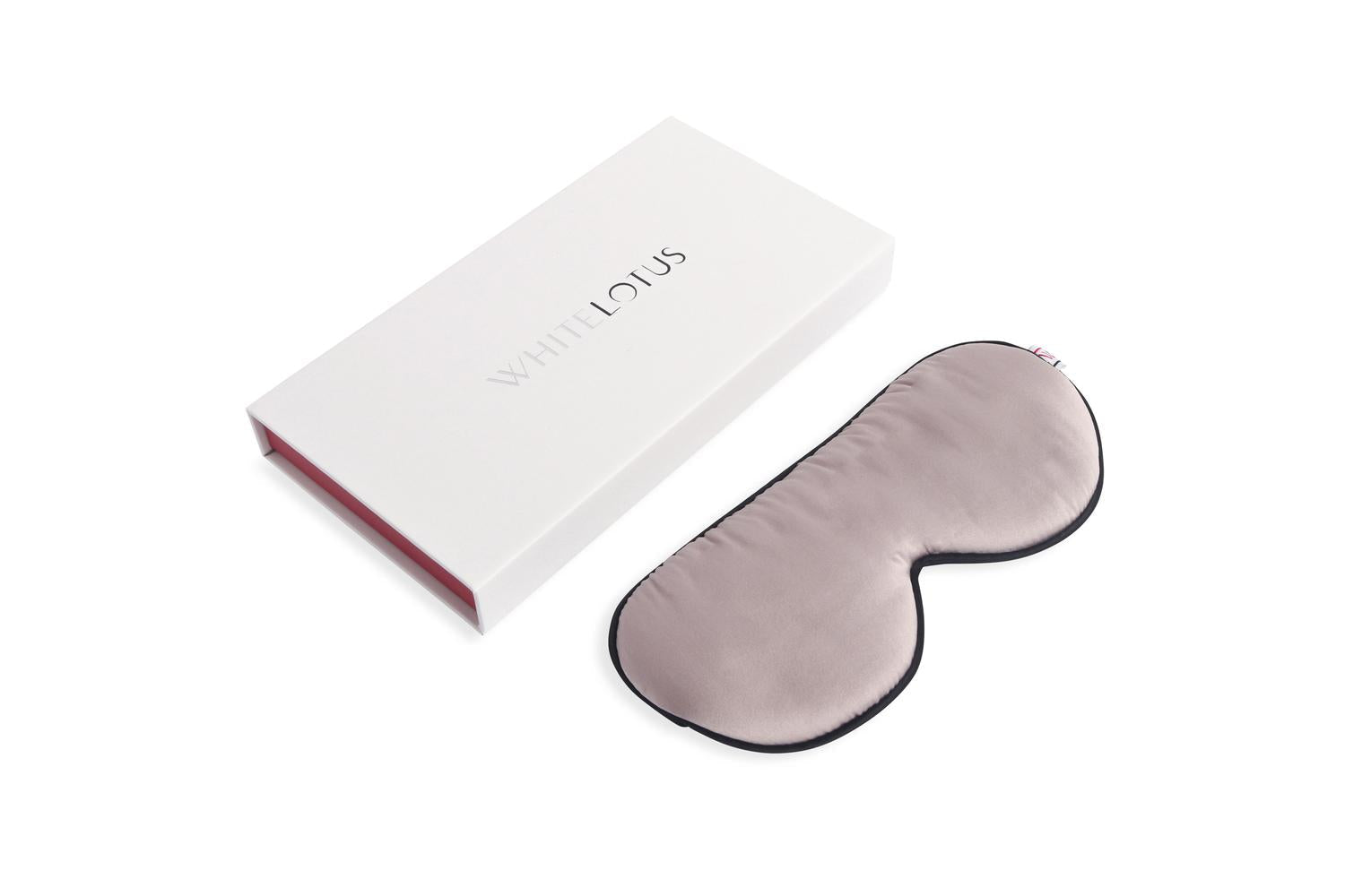 White Lotus Pr11 100% Pure Silk Eye Mask | Pearl Grey