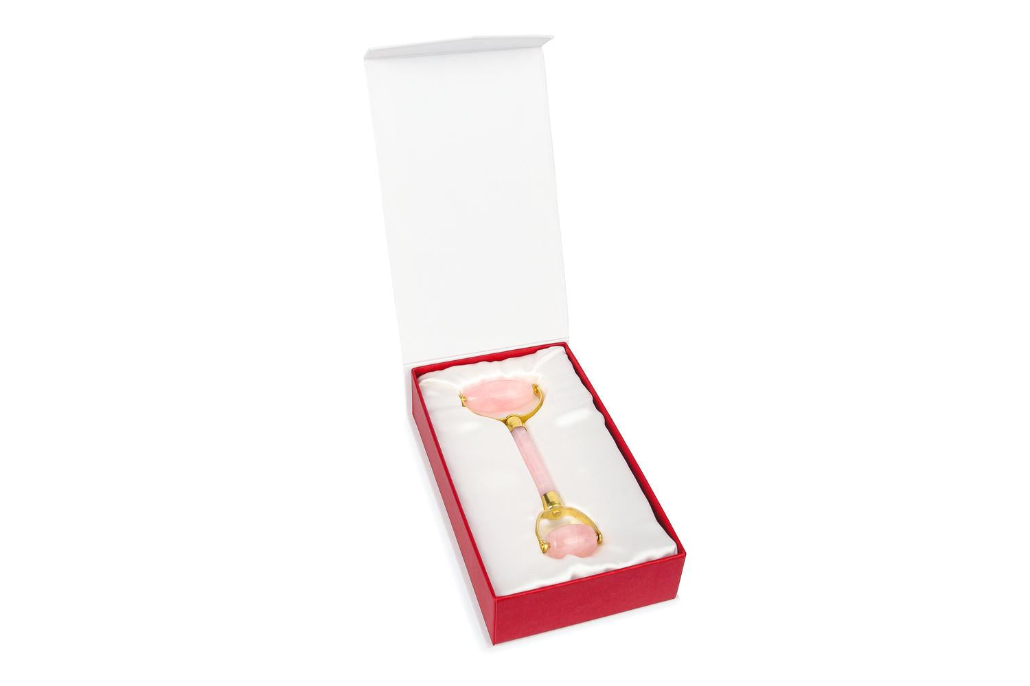 White Lotus Pr230 Double Headed Rose Quartz Roller