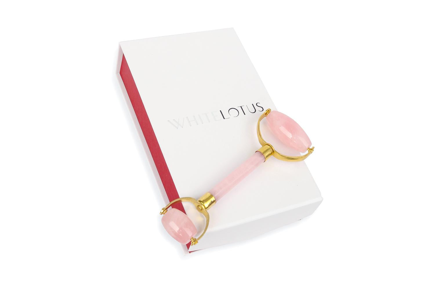 White Lotus Pr230 Double Headed Rose Quartz Roller-2