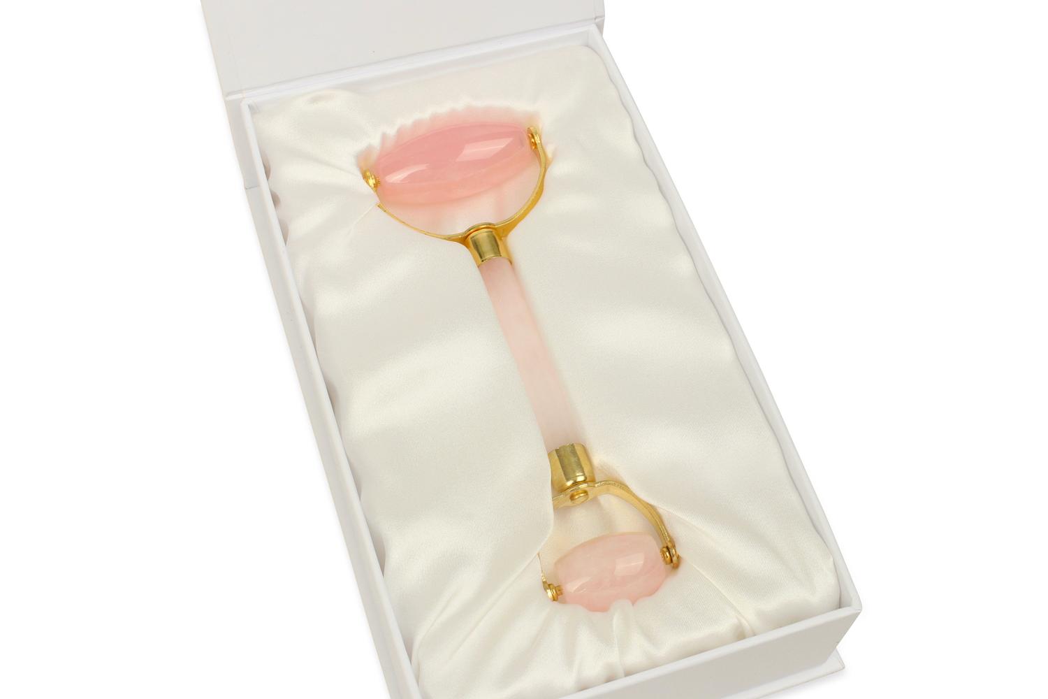 White Lotus Pr230 Double Headed Rose Quartz Roller-3
