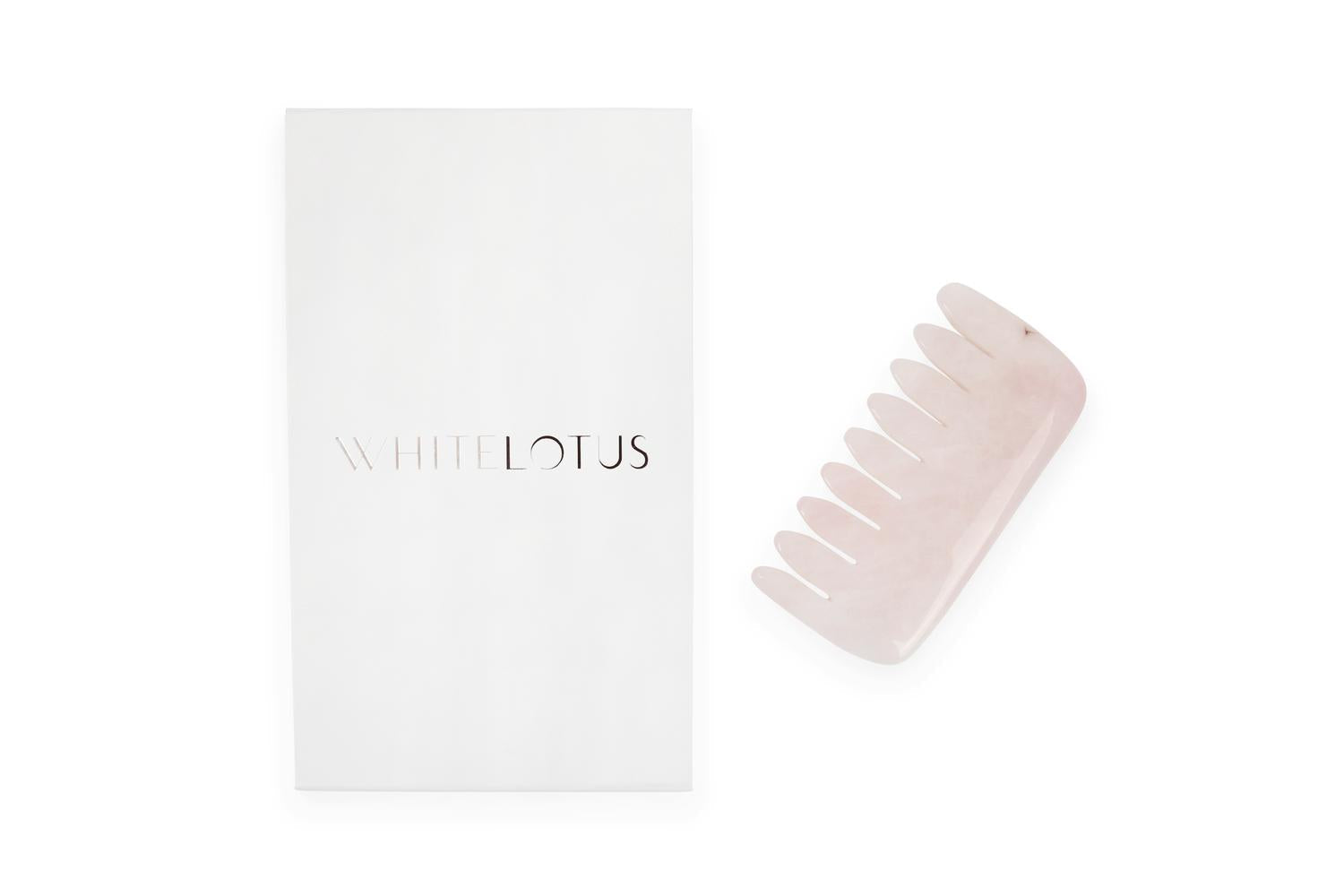 White Lotus Pr238 Rose Quartz Crystal Comb-2