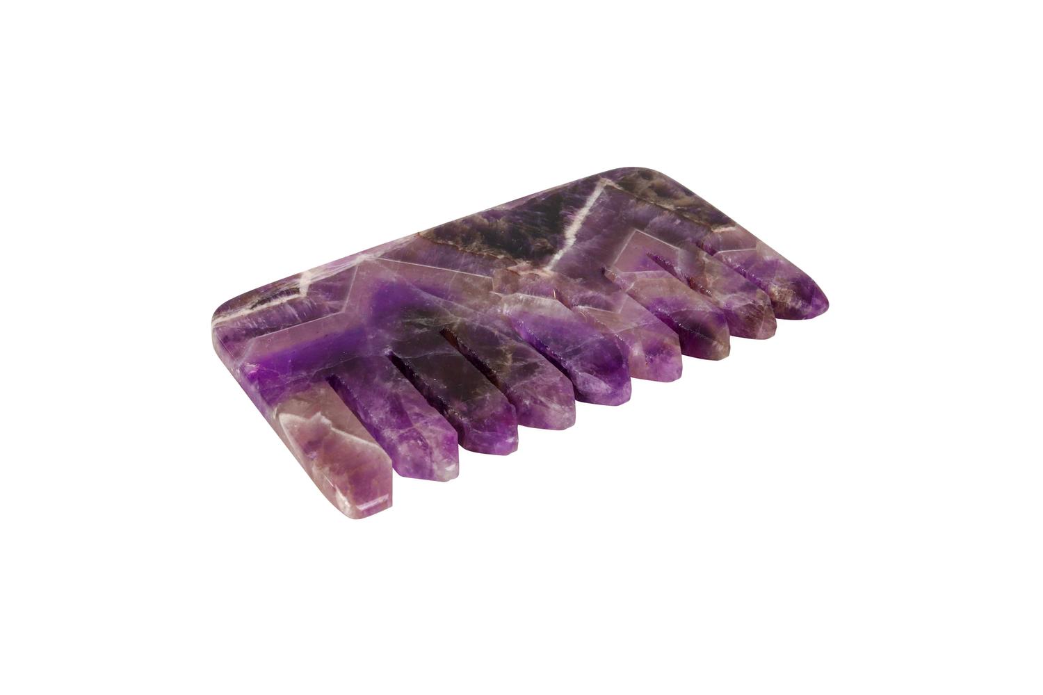 White Lotus Pr241 Amethyst Crystal Comb-4