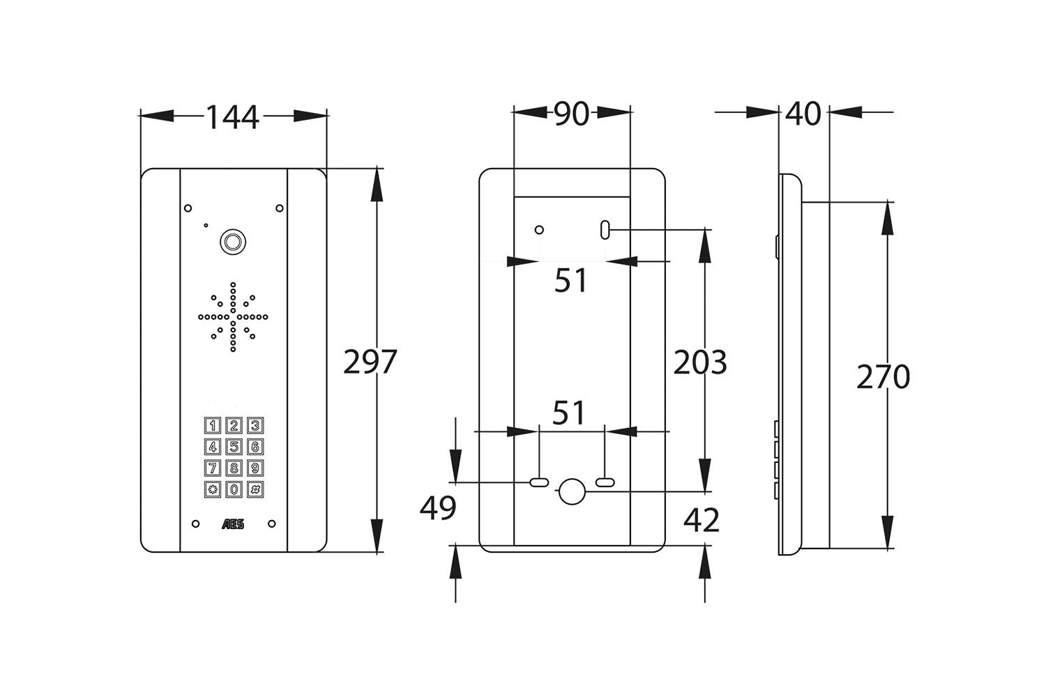 Aes Global Prime7 Architectural 4g Gsm Intercom With Keypad - Advanced Gate Automation System-2