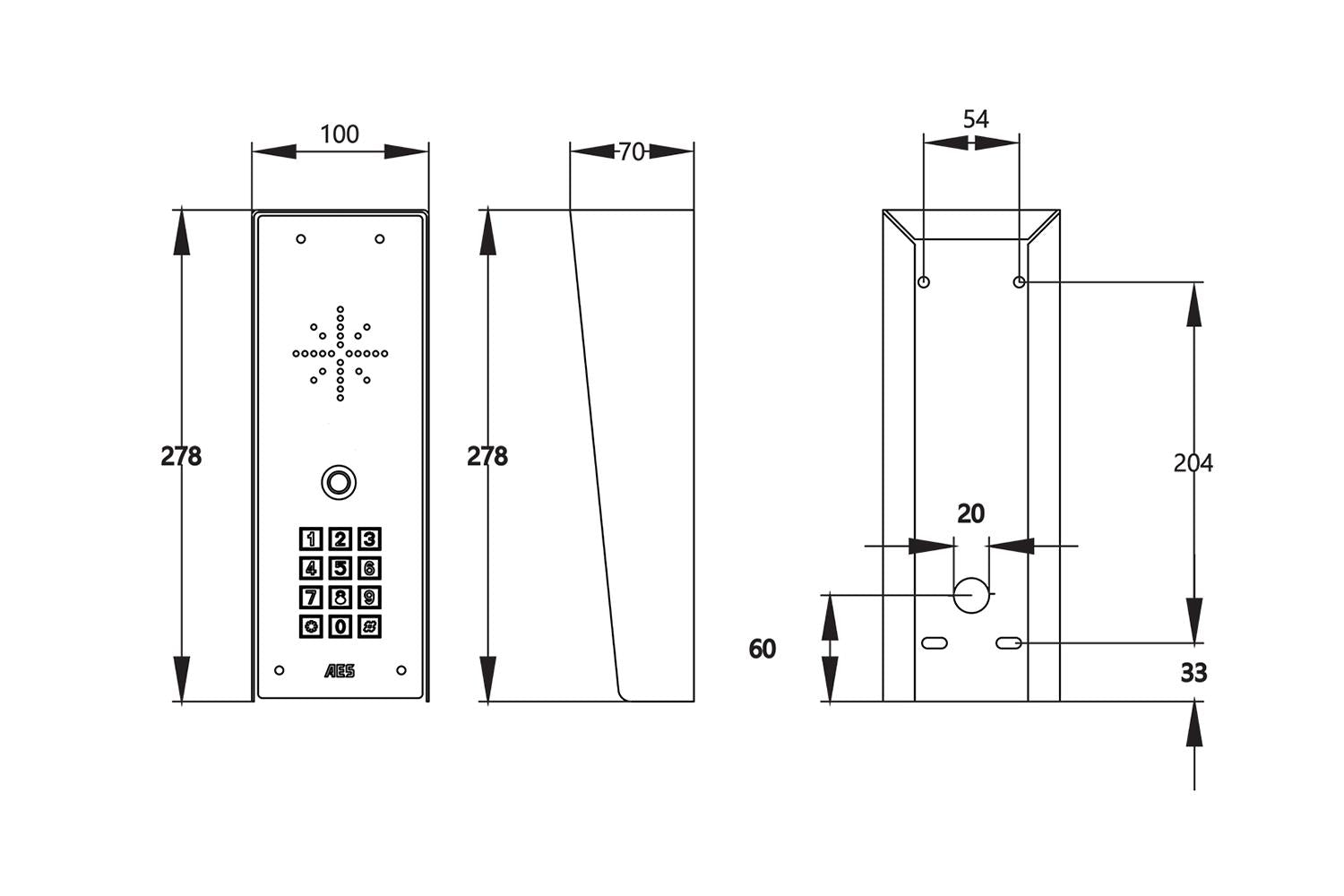 Aes Global Prime7 Imperial Style Gsm Intercom With Keypad For Gate And Garage Automation-2