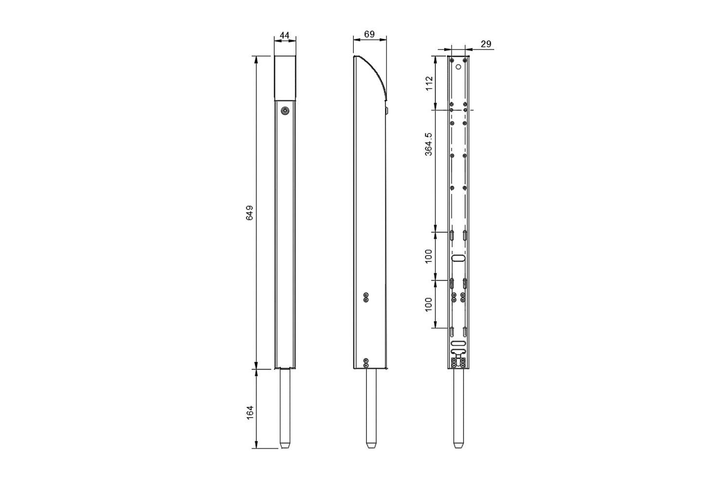 Tomalok Tl-sb-150-k - Tomalok High-quality Electric Gate Drop Bolt With Backup Battery In Black And Stainless-3