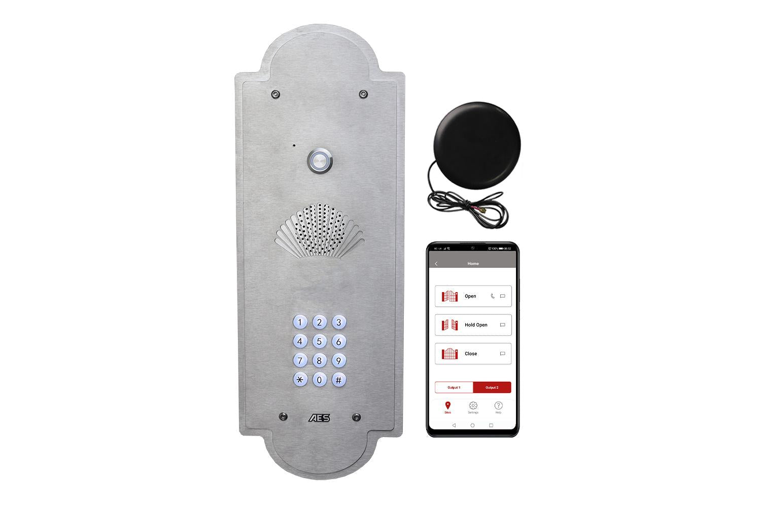 Aes Global Prime7-vfssk-eu - Prime7 4g Vintage Flush Fit Intercom Security System