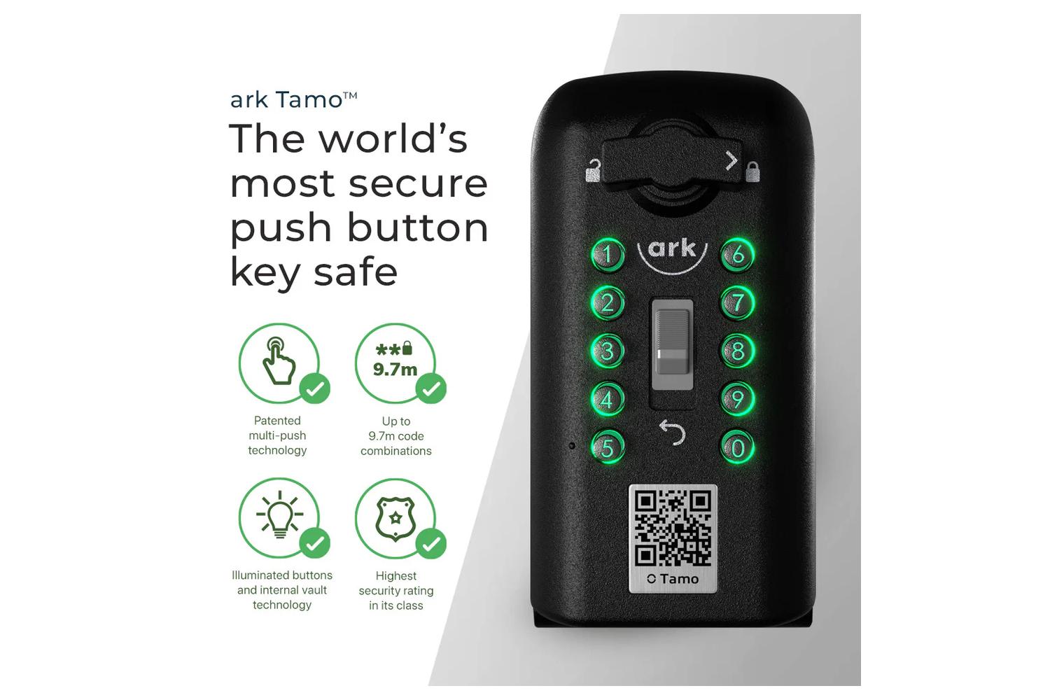 Ark Tamo Maximum Key Box (police Preferred), Lps1175 Rated Key Safe, Multi-push Keypad, Anti-saw Pin Construction By Ark Tamo-2