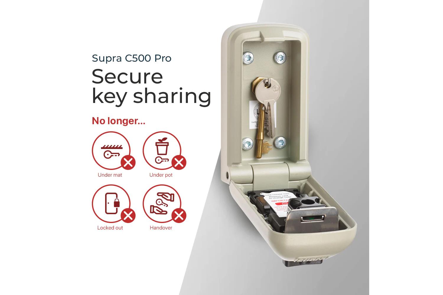 Supra C500 Pro KeysafeÂ™ Key Box Secure Security System Ideal For Family Homes And Businesses-3