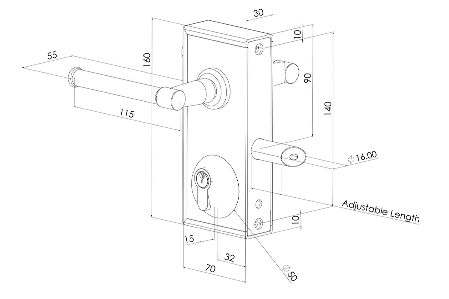 Gatemaster Standard Superlock Bolt-on Latch Deadlock (bld4060p) Â– Secure And Durable Diy Security System For Gates-4