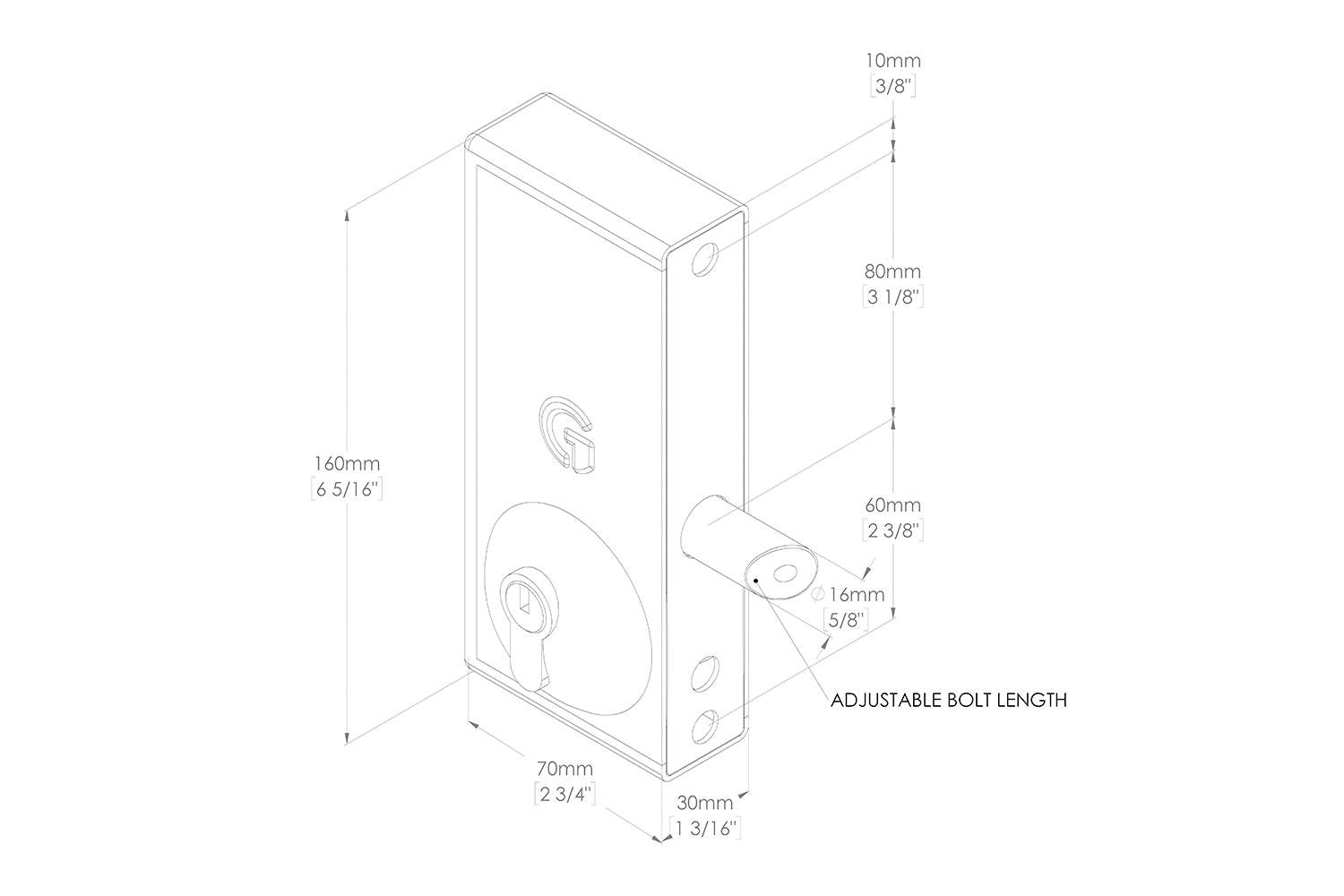 Gatemaster Superlock Keylatch (bk4060) For 40-60mm Gates: Premium Quality, Robust Security Solution-3