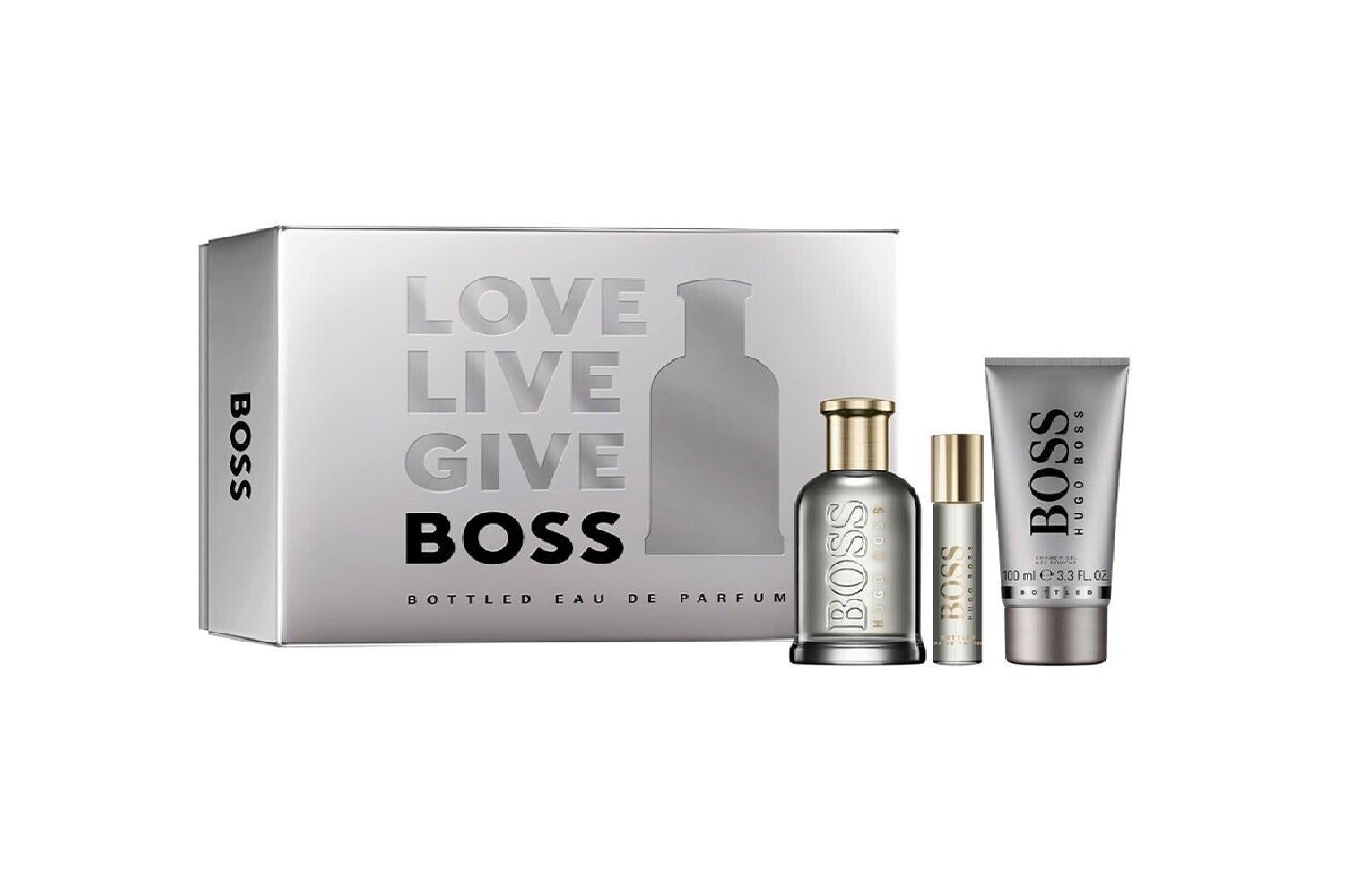 Hugo Boss Bottled Gift Set Eau De Parfum 100ml With Shower Gel 100ml And Eau De Parfum 10ml