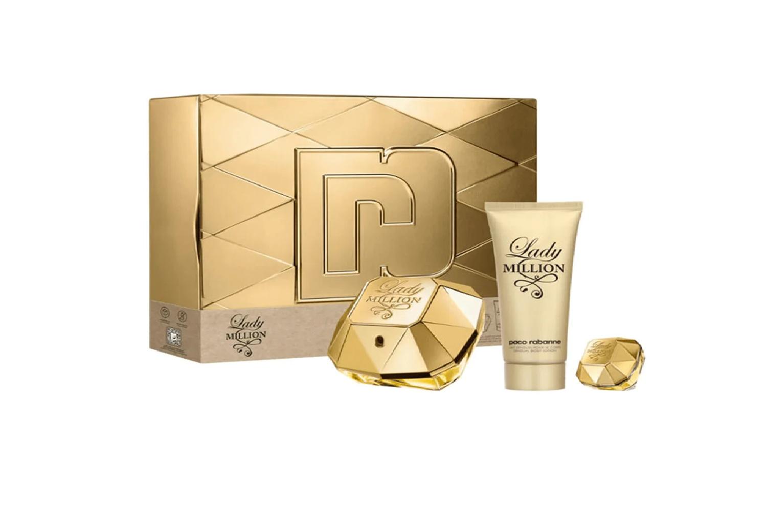 Paco Rabanne Lady Million Gift Set Eau De Parfume 80ml With Body Lotion 100ml And Eau De Parfum 5ml